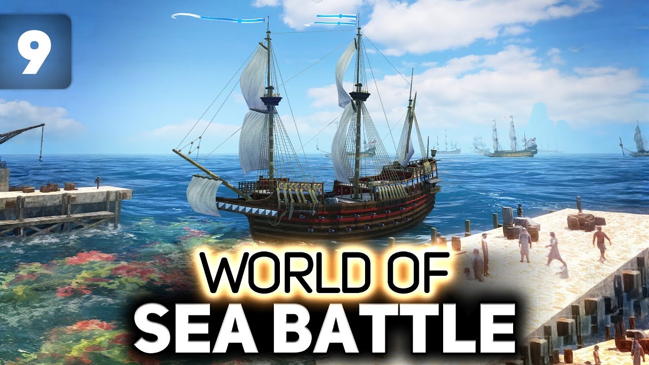 Строим первые Тяжёлые корабли 🏴‍☠️ World of Sea Battle [PC 2023] #9