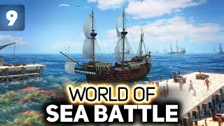 Превью: Строим первые Тяжёлые корабли 🏴‍☠️ World of Sea Battle [PC 2023] #9