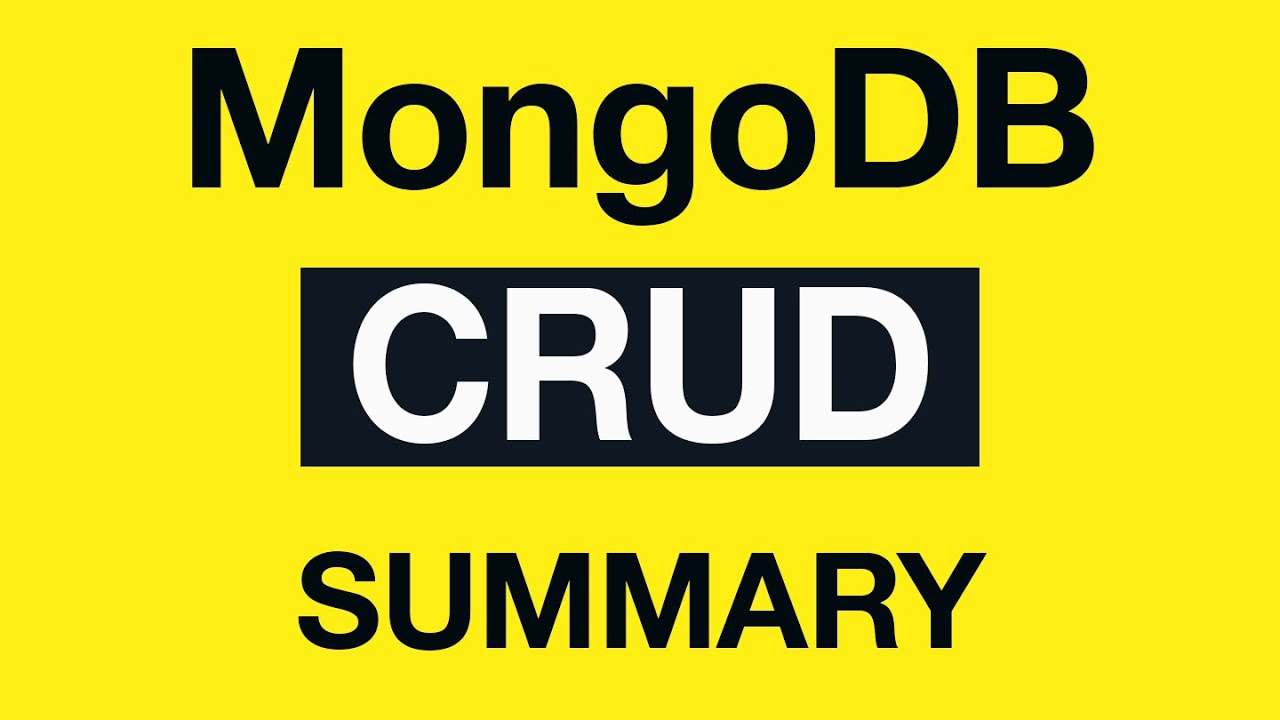 MongoDB CRUD Operations: 23 Summary