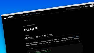 Превью: NEXT JS 15 - ЧТО ПРЕЗЕНТОВАЛИ? ПОЛНЫЙ ОБЗОР