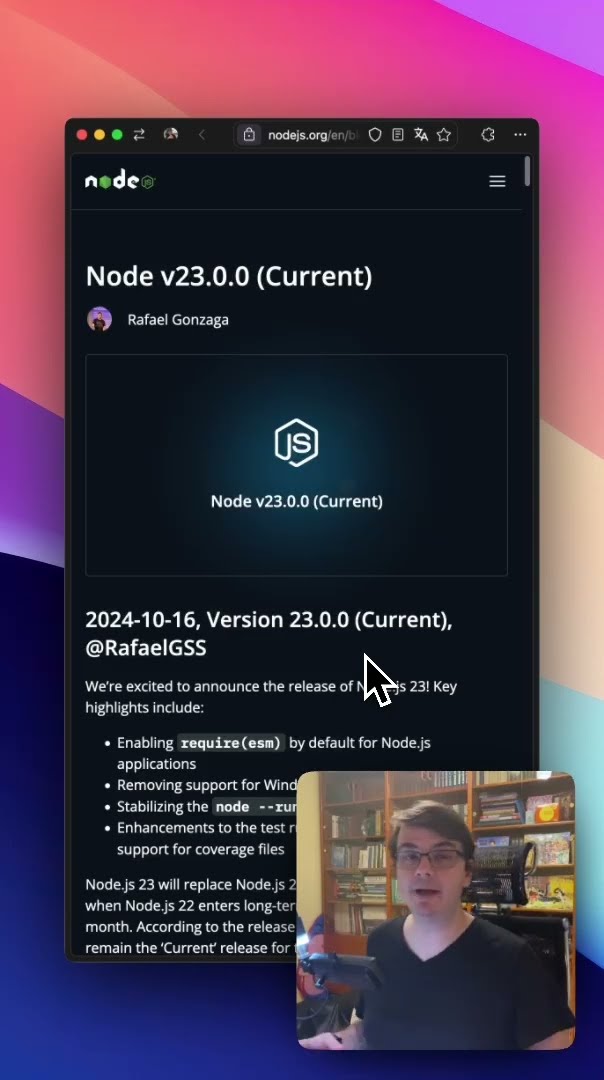 Превью: Node.js 23 - Новая Current версия!