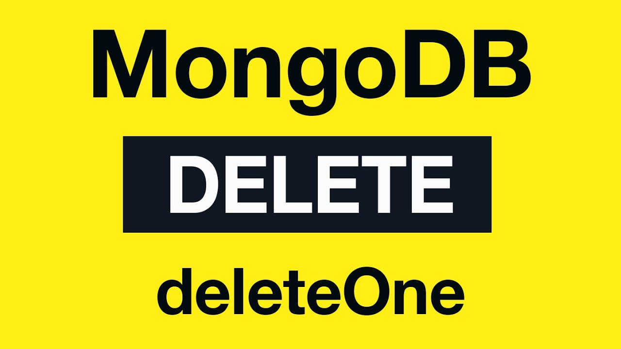 MongoDB Delete Queries: 05 deleteOne