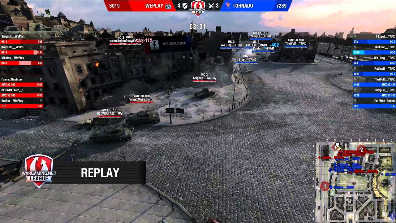 Аналитика TORNADO vs WEPLAY Week 9 Match 4 WGL RU Season I 2015-2016. Gold Series Group Round