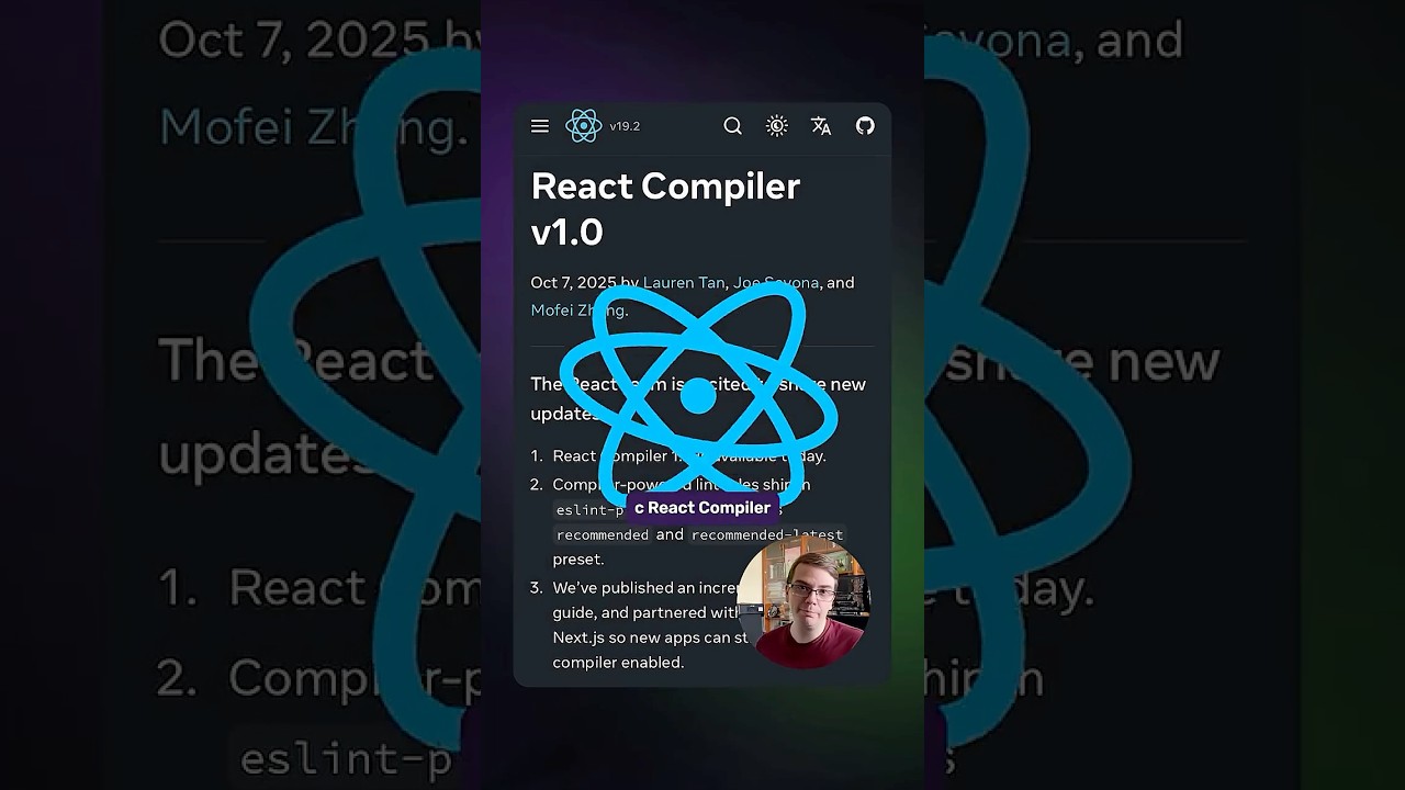 Новости разработки | React Compiler v1.0 #react #javascript #js #compiler #webdev #devnews