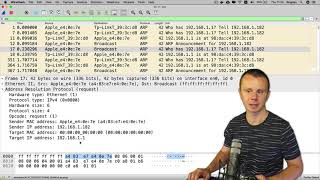 Превью: Analyzing ARP Requests and Responses using Wireshark