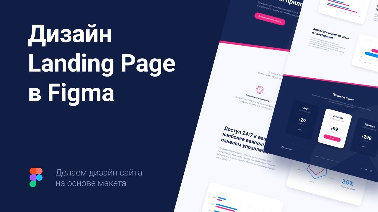 Дизайн Landing Page в Figma на основе макета с нуля / Senior UI UX