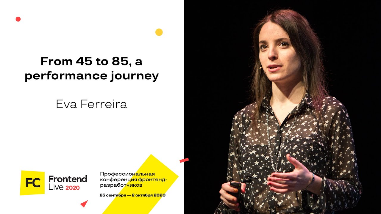 From 45 to 85, a performance journey / Eva Ferreira