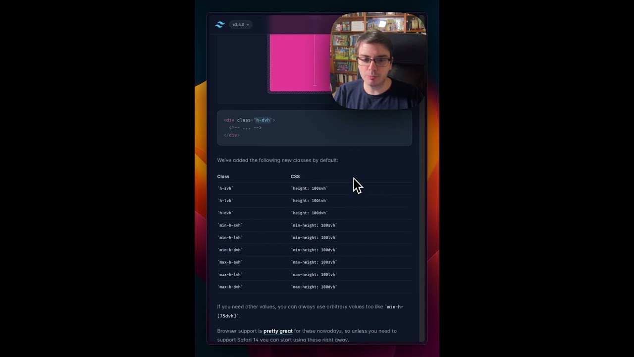 Tailwind 3.4 - новый релиз с поддержкой subgrid и dvh