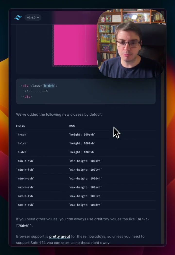 Превью: Tailwind 3.4 - новый релиз с поддержкой subgrid и dvh