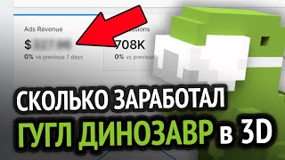 Превью: Сколько я заработал на 3D динозаврике гугл хром? (за 1 неделю)