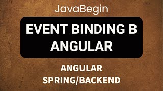 Превью: Основы Angular + Java/Spring: event binding в Angular (2022)