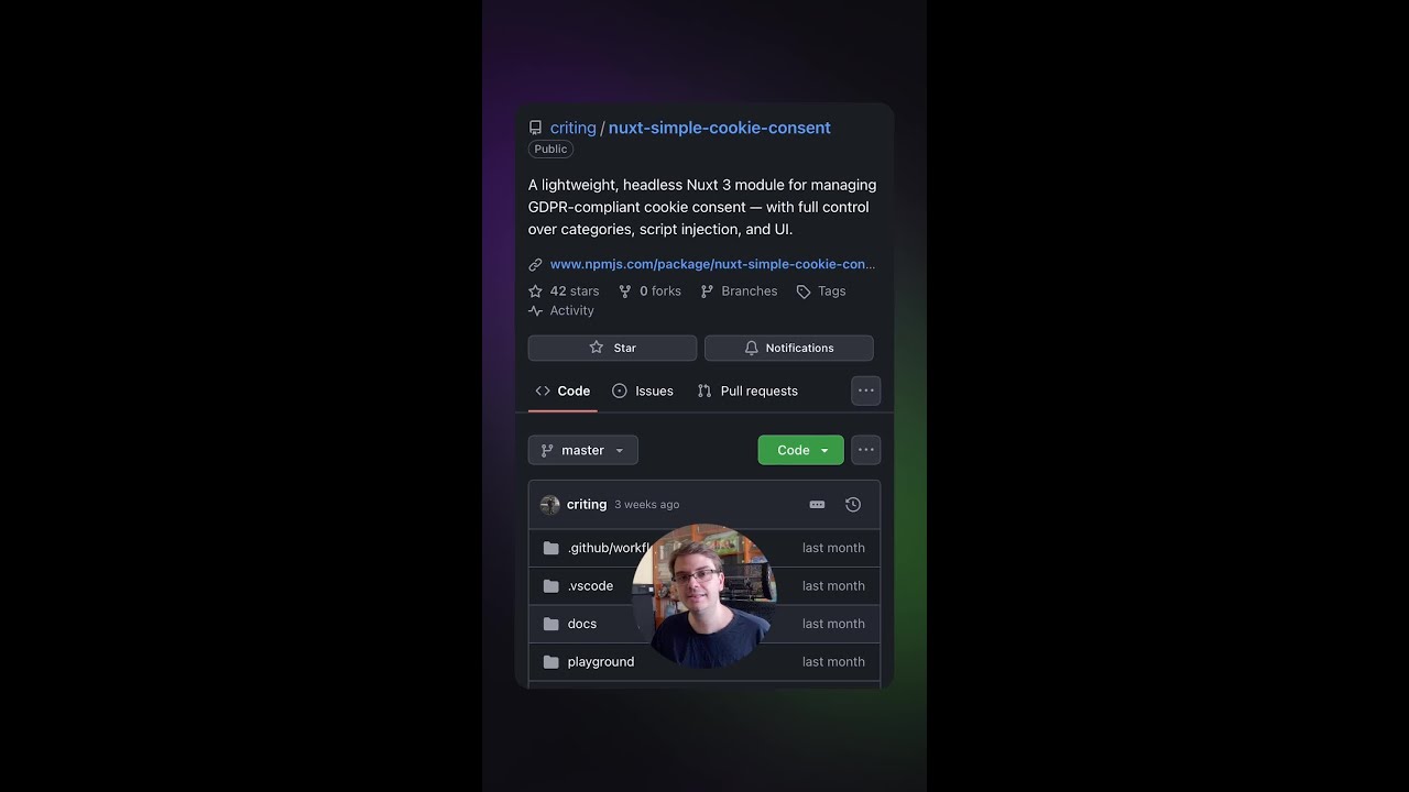 Новости разработки | Nuxt-Simple Cookie Consent | #nuxt #frontend #webdeveloper #vue