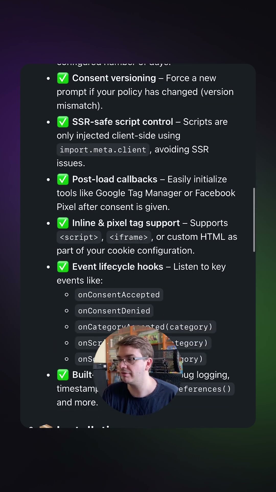 Превью: Новости разработки | Nuxt-Simple Cookie Consent | #nuxt #frontend #webdeveloper #vue