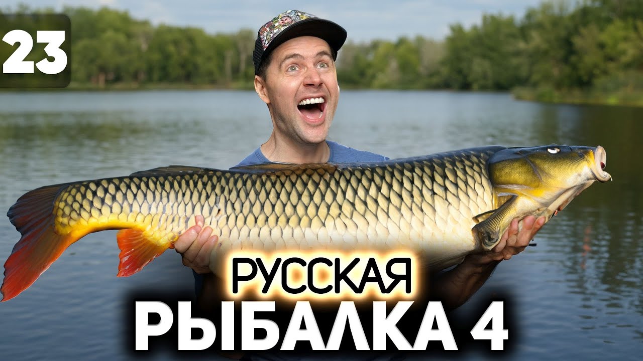 Обновляем рекорды! Идём на огромных карпов 🐟 Русская Рыбалка 4 [PC 2018] #23