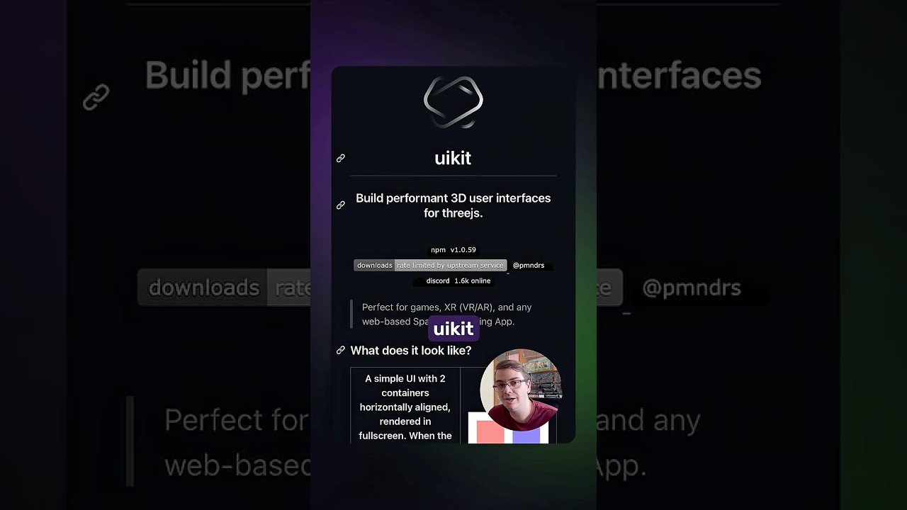 uikit - создание 3D-интерфейсов на Three.js #uikit #ui #devnews #threejs #javascript #js #3d #vr #ar