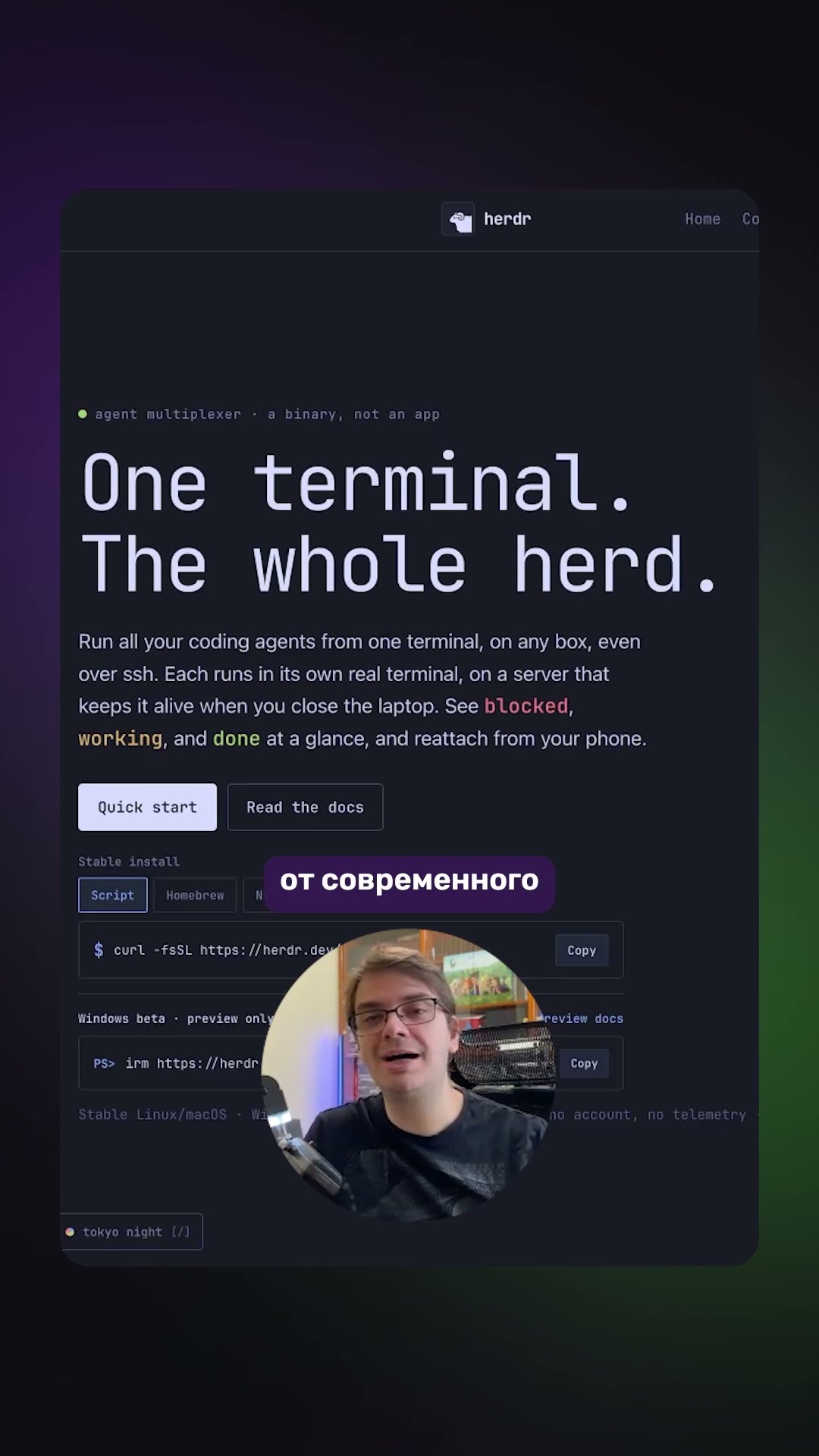 Превью: Смотри обзор Herdr по ссылке 👆