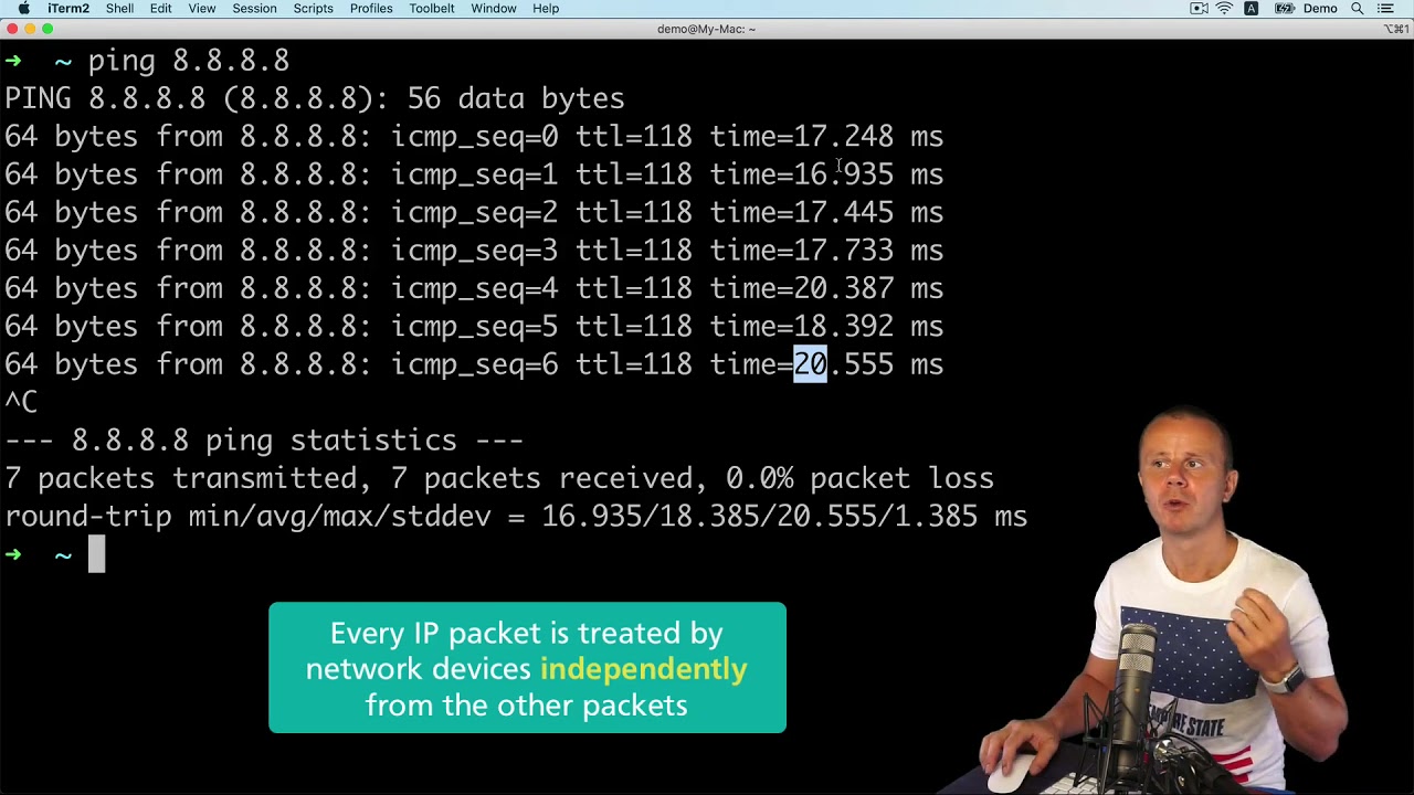 Measuring RTT (Round Trip Time) using Ping utility