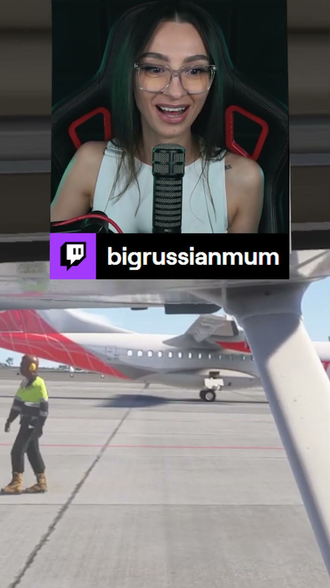 Превью: СТРИМЕРША СТАЛА ПИЛОТОМ | BRM В MICROSOFT FLIGHT SIMULATOR #twitch #brm #стримерша #юмор #мем