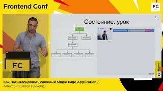 Превью: Как масштабировать сложный Single Page Application / Алексей Катаев (Skyeng)