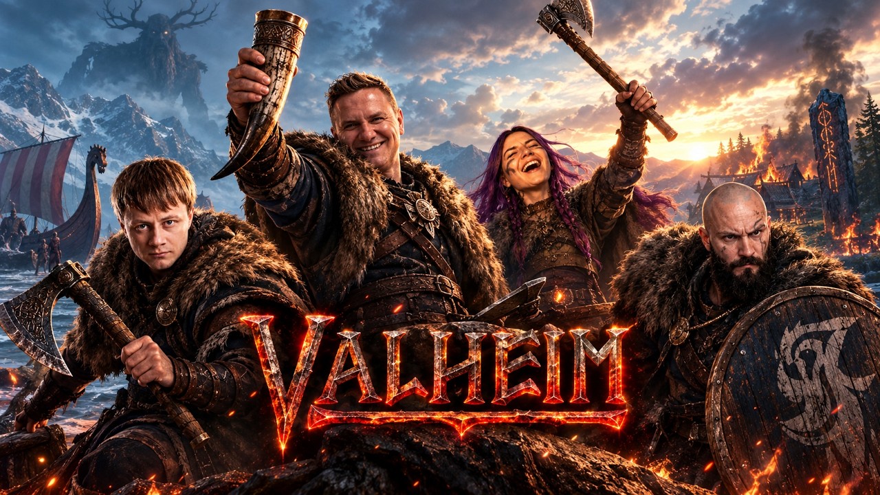 Превью: VALHEIM ★ исследуем СЕВЕР ★  Соня, Коментанте и Я