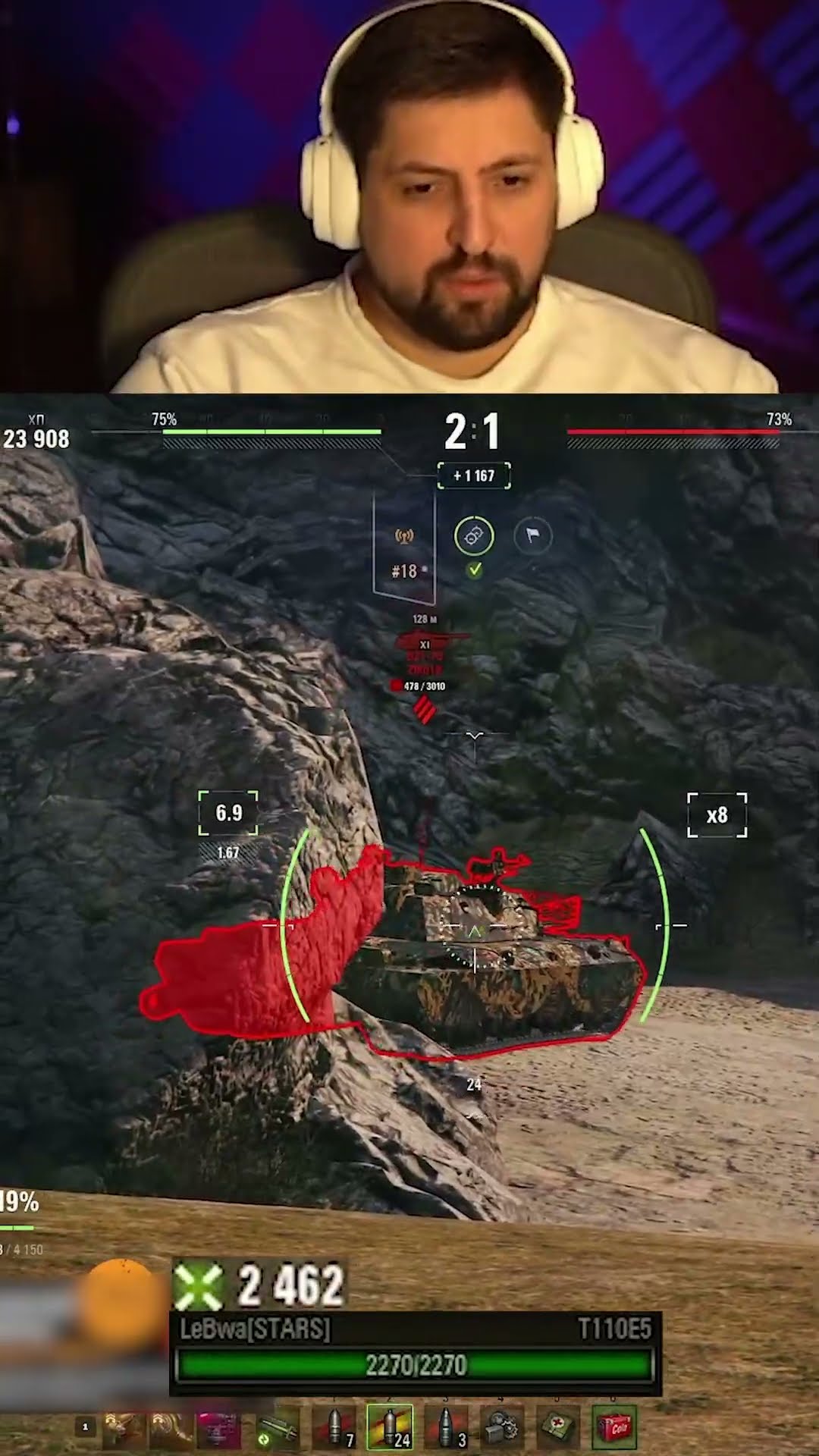 Превью: Twitch: LeBwa_BB | ЛЕВША ЖЕСТКО ПЕРЕИГРАЛ 11 УРОВЕНЬ НА Т110Е5 — 8К УРОНА #миртанков #левша