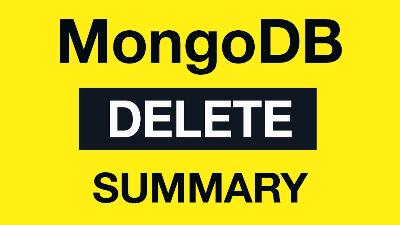 MongoDB Delete Queries: 10 Delete Module Summary