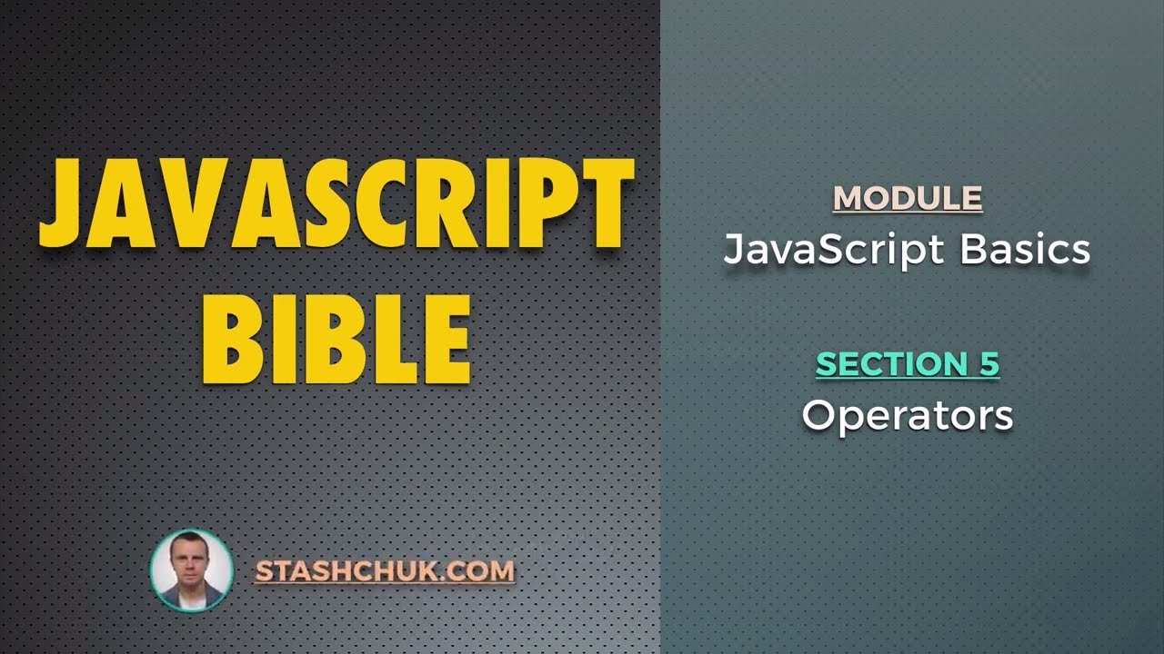 JAVASCRIPT BASICS - Operators