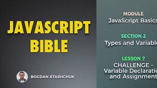 Превью: 07: CHALLENGE - Variable Declaration and Assignment (JAVASCRIPT BASICS - Types and Variables)