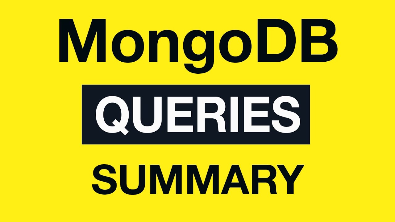 18 MongoDB Queries Module Summary