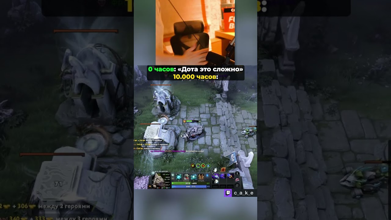 0 часов 😨 VS. 10.000 ЧАСОВ 😎 в Dota 2 / Кекс в Доте 2 @CakeStream