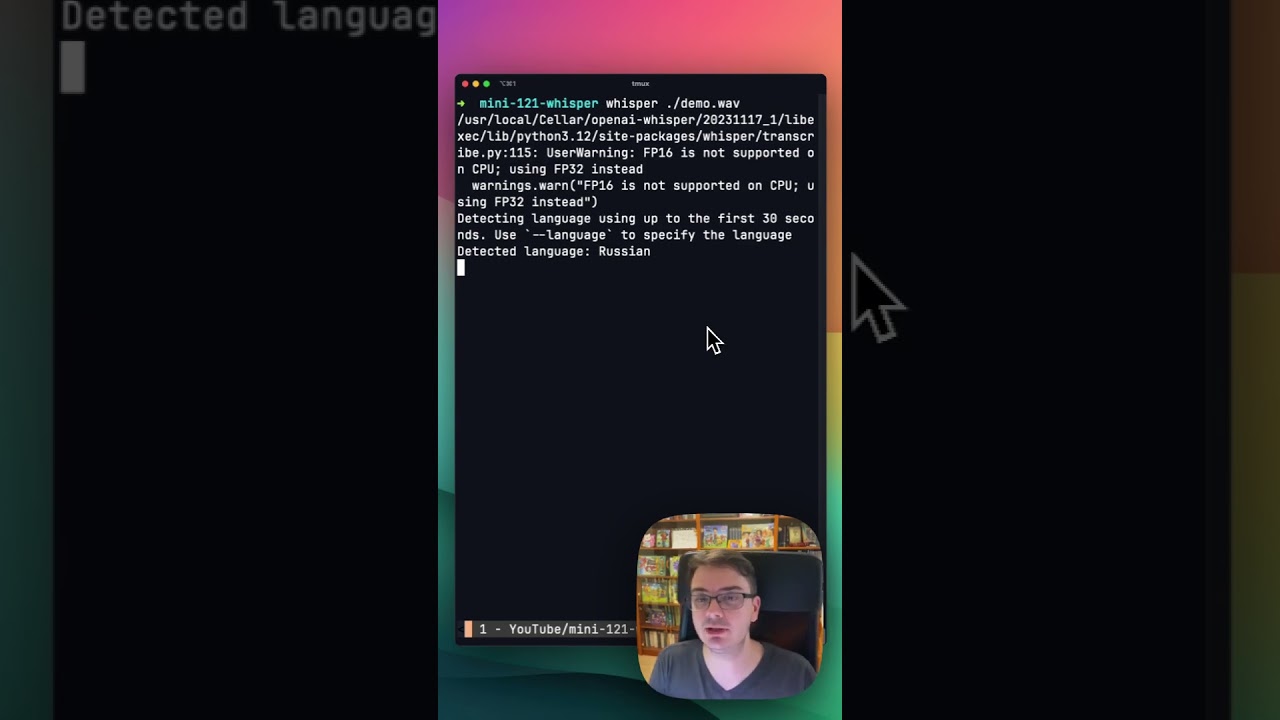 Whisper: видео и аудио в текст в терминале #ai