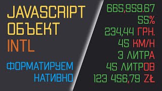 Превью: Хватит использовать библиотеки. Форматируем нативно объектом Intl