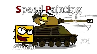 Превью: Speed Paint Sherman Fury. RanZar. Рандомные Зарисовки.