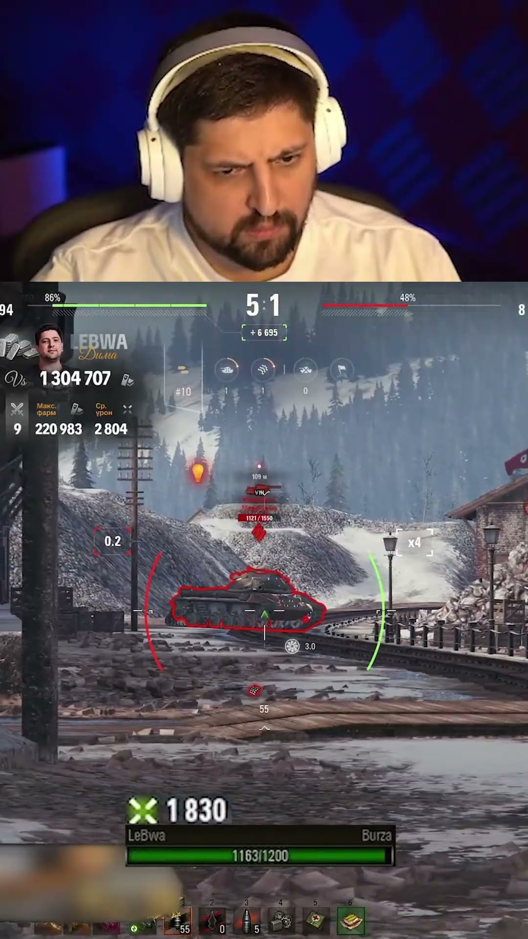 Превью: Я ИХ ВСЕХ РАЗВАЛИЛ ЗДЕСЬ — ЛЕВША И БУРЗА НА ББ #миртанков #левша #мир_танков #бурза