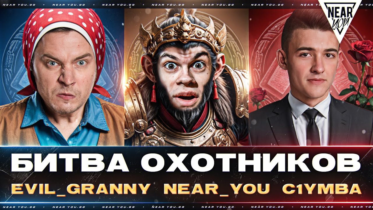 "БИТВА ОХОТНИКОВ - Evil_GrannY, Near_You, C1yMba!"