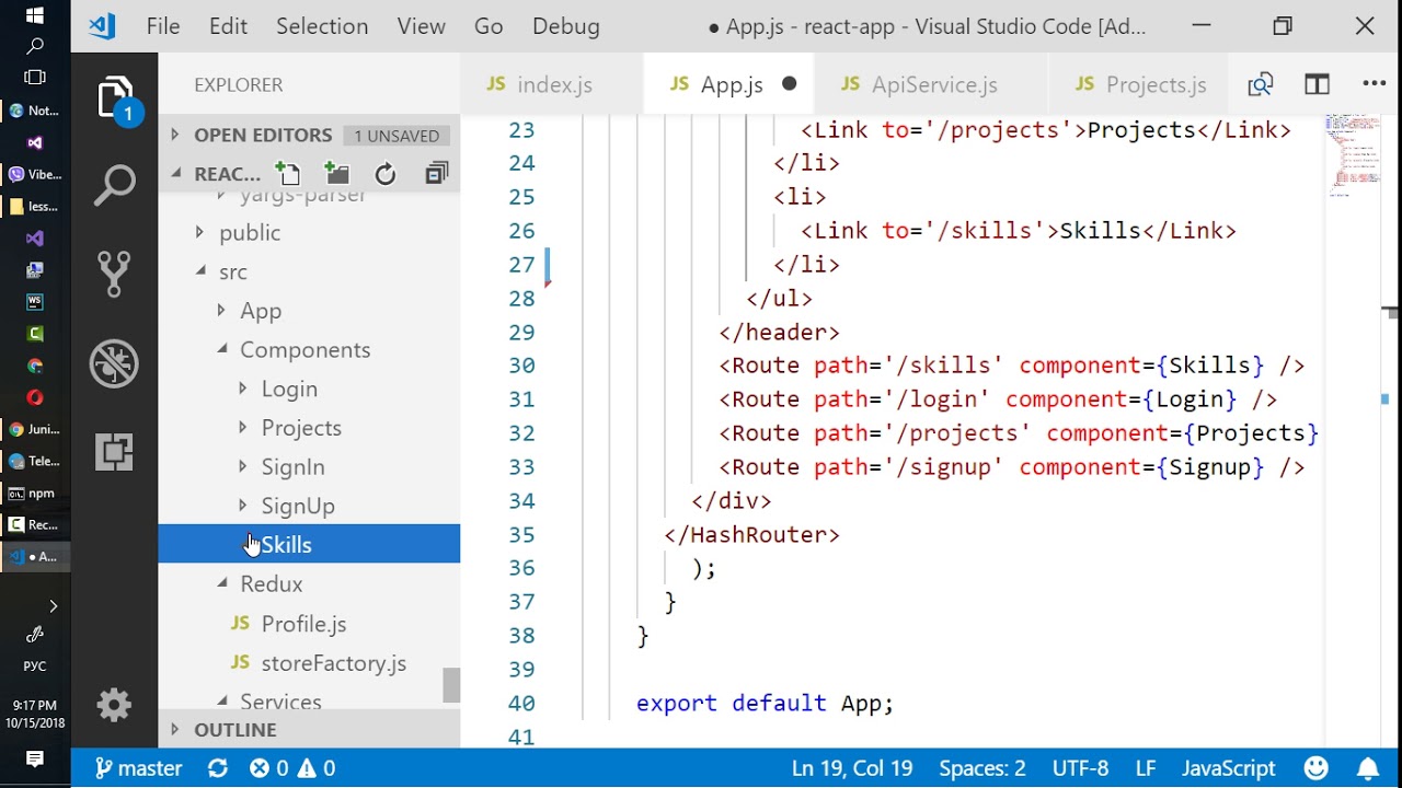 Project 2, Juniors-Profiles - 007, first react tasks