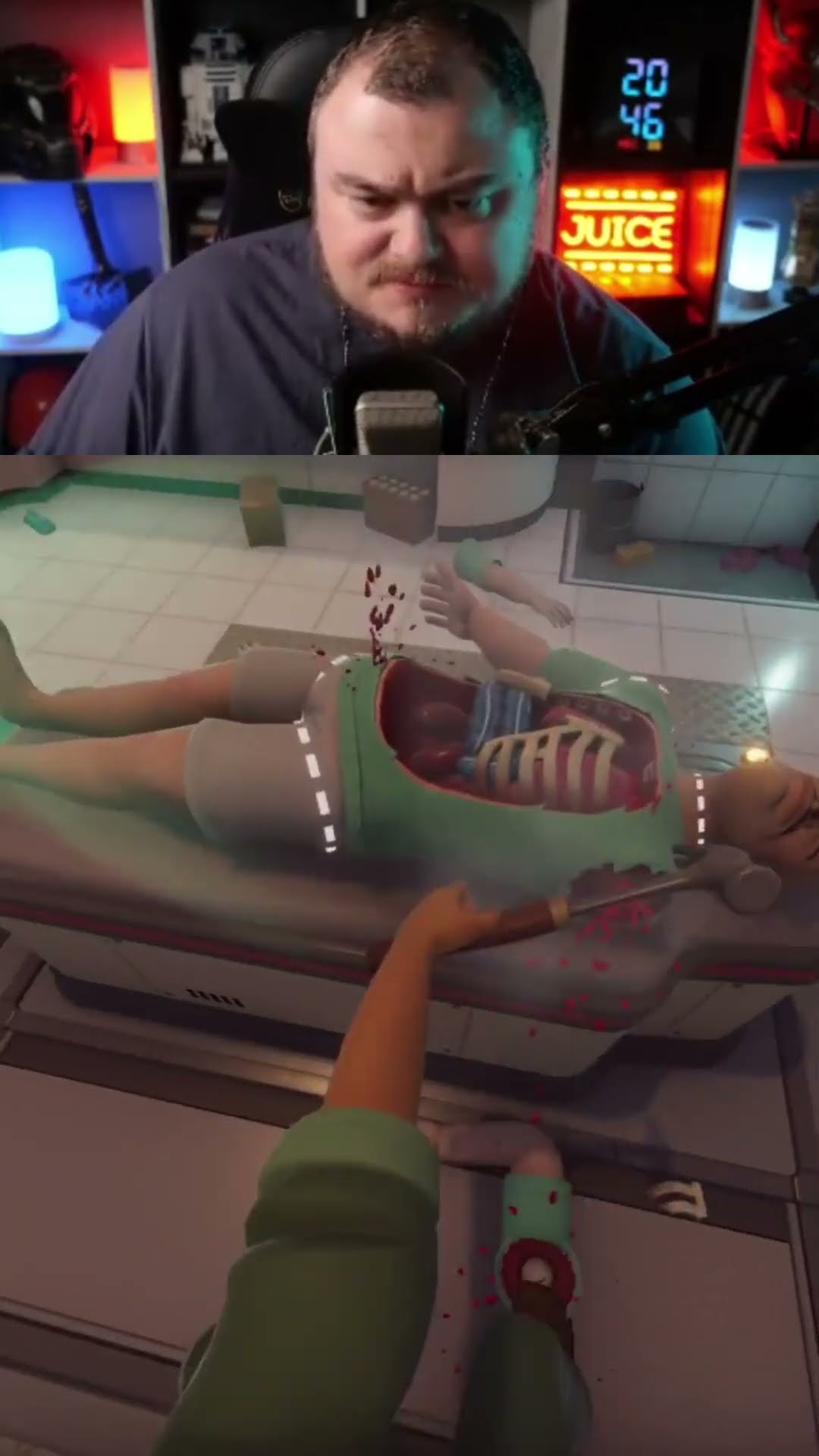 Превью: 👨‍⚕️ Хорошо, что Джус стример, а не хирург | Surgeon Simulator 2 #shorts