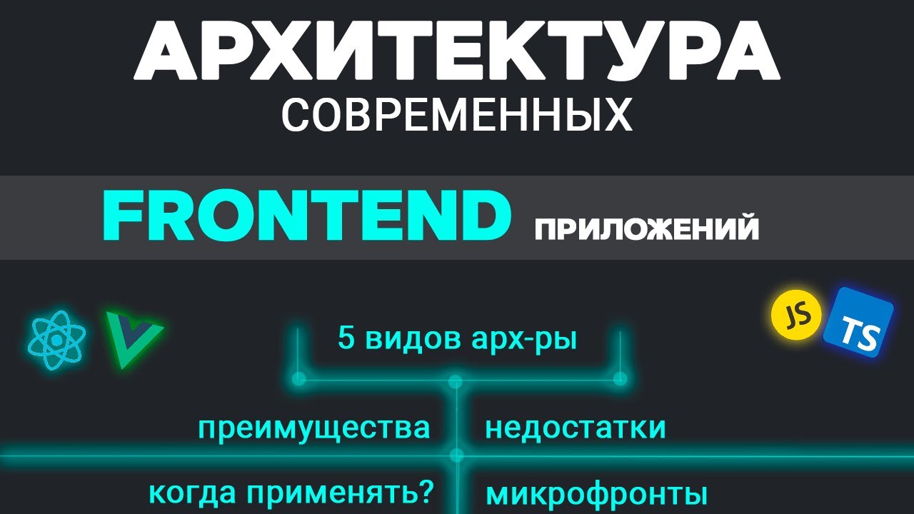 Архитектура современных FRONTEND приложений. 5 видов. Преимущества и недостатки