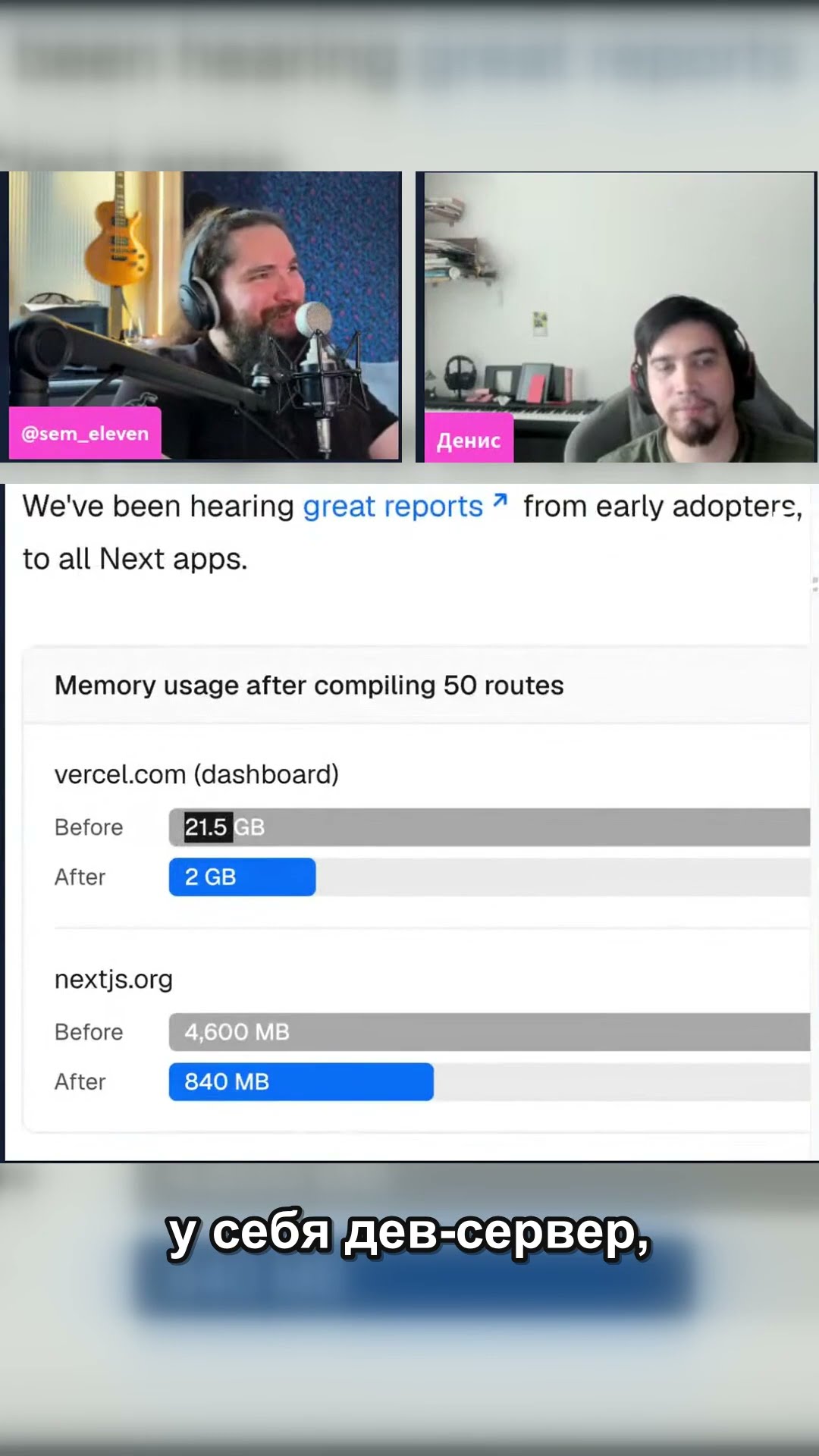 Превью: Next.js 16.3 обещал минус 90% памяти в дев-режиме