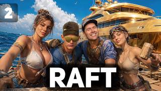 Превью: Строим самую красивую яхту на свете 🦈 Raft [PC 2018] #2