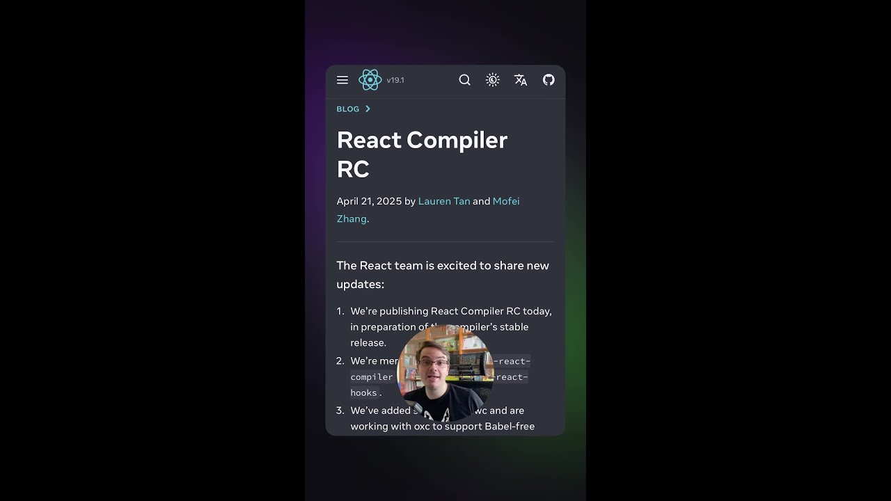 Вышел React Compiller RC! Скоро в React #react #frontend #javascript #typescript