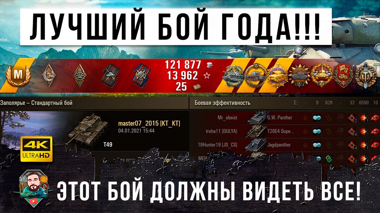 Ты не поверишь, но это один из лучших боев что я видел за 8 лет игры World of Tanks!!!