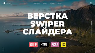 Превью: HTML верстка. Креативная шапка сайта с Swiper слайдером на Gulp сборке