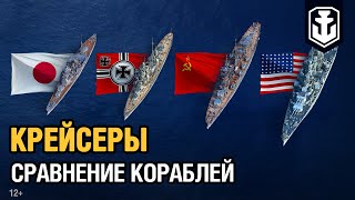 Превью: Сравнение размеров кораблей: крейсеры 8 наций