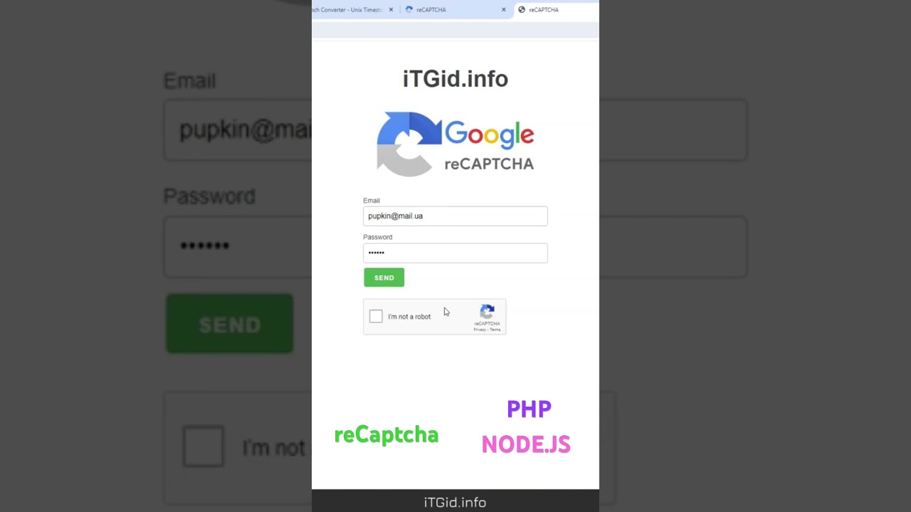 Ставим captcha на сайт #programming #javascript #coding #обучение #webdevelopment #education