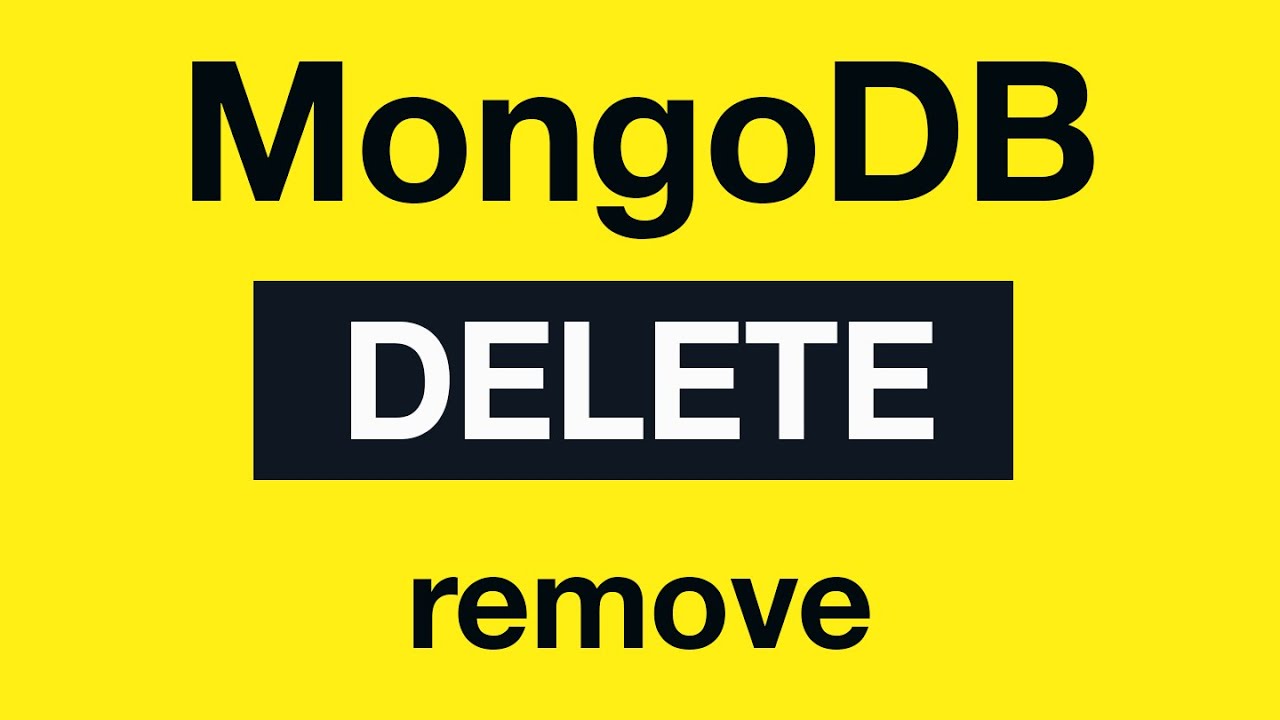 MongoDB Delete Queries: 04 remove