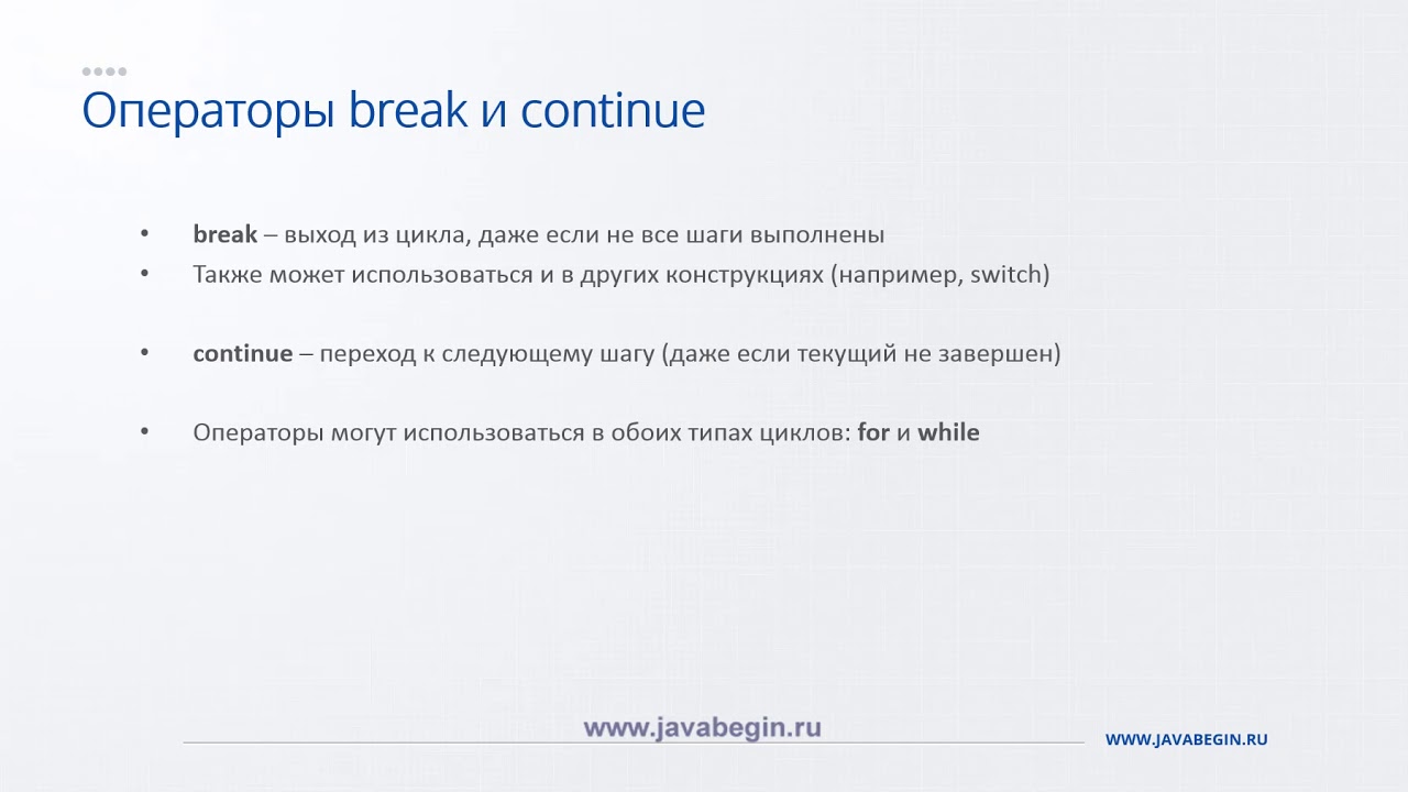 7 Циклы в Java