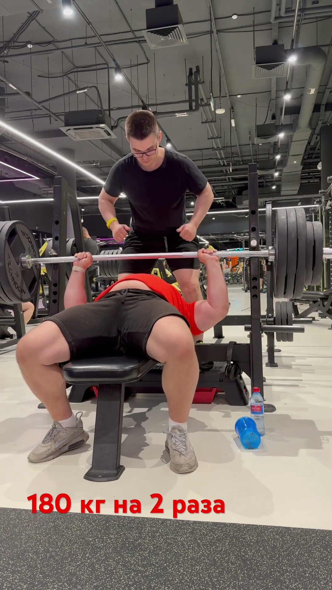 Превью: Жим лежа 180 кг на 2 раза, путь к 200 кг на раз #powerlifting #dubstep #music #жимлежа #спорт #sport
