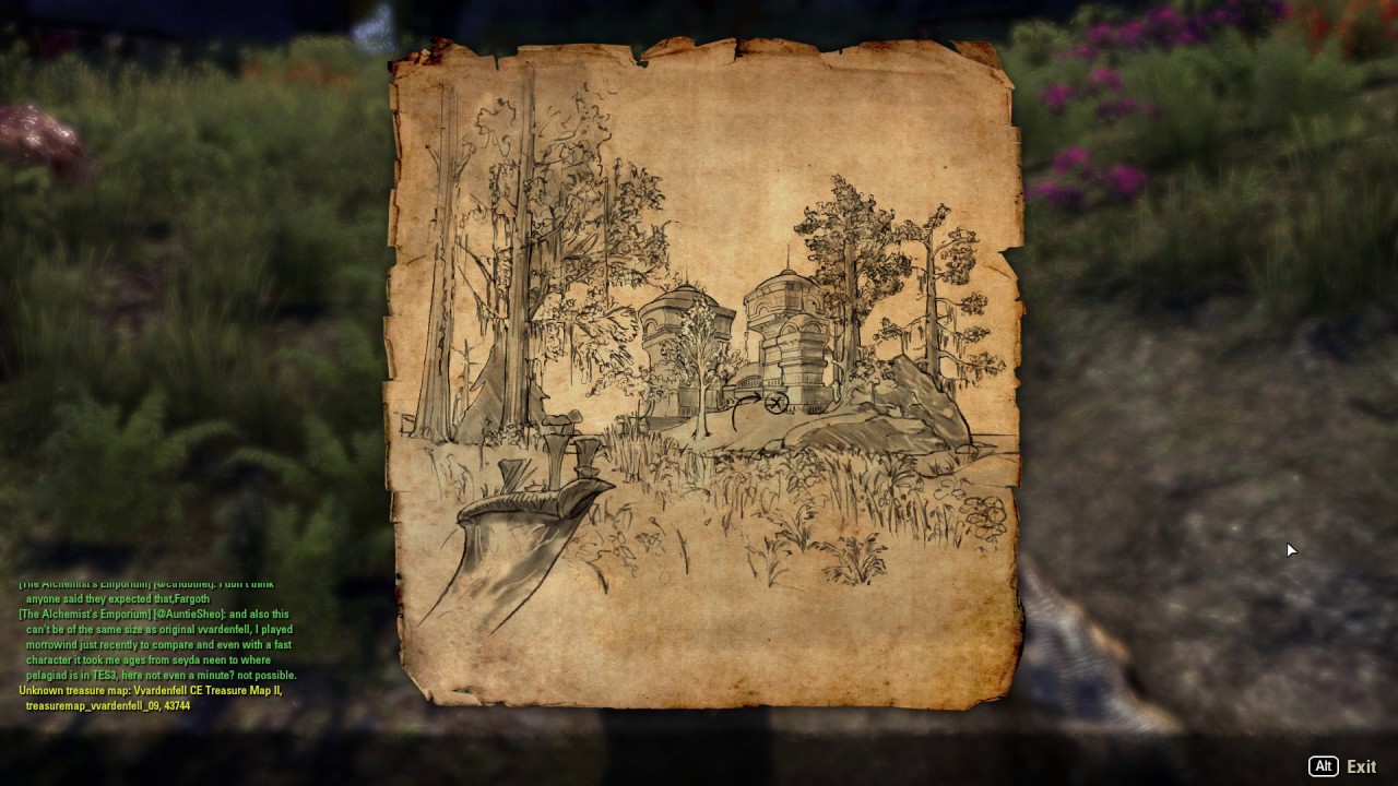 Vvardenfell CE Treasure Map 3 location