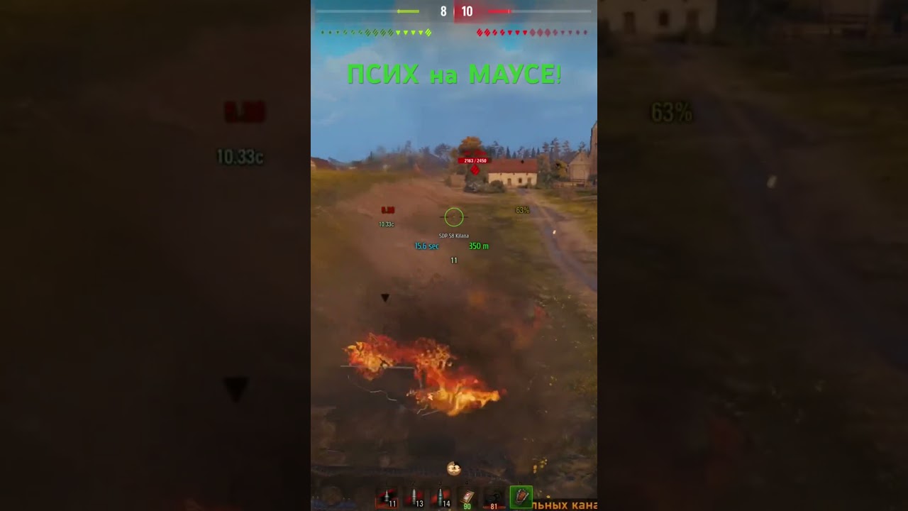 Окружили Психа на МАяУСЕ #wot #maus